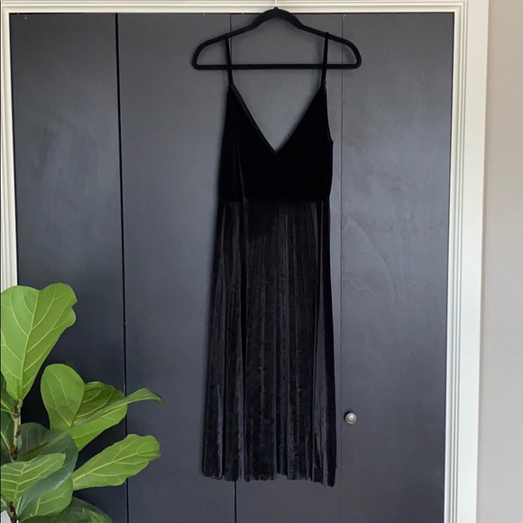 Nordstrom Dresses & Skirts - Black Velvet Midi Party Dress